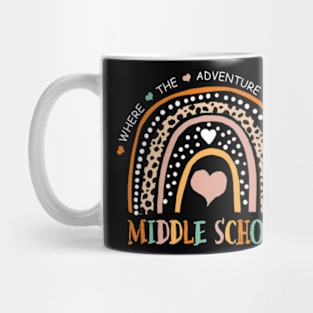 Leopard Rainbow Middle School Where The Adventure Begins Mug